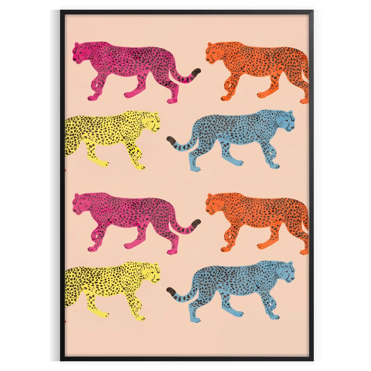 space vibrant jaguar poster orange gray hues animal lovers captivating wall art unforgettable gift various print sizes A4 cm A0 wild touch decor today