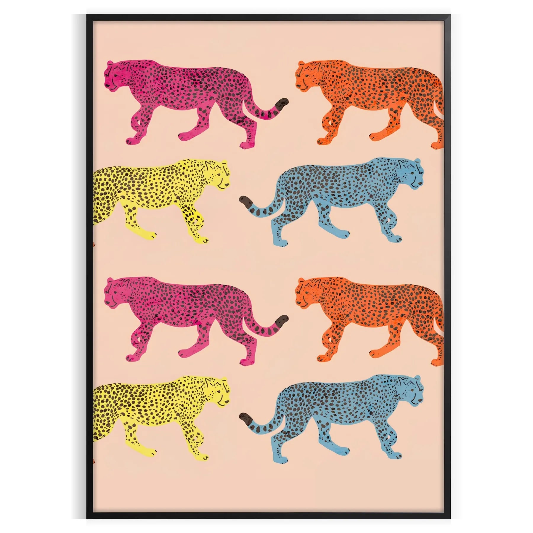 space vibrant jaguar poster orange gray hues animal lovers captivating wall art unforgettable gift various print sizes A4 cm A0 wild touch decor today