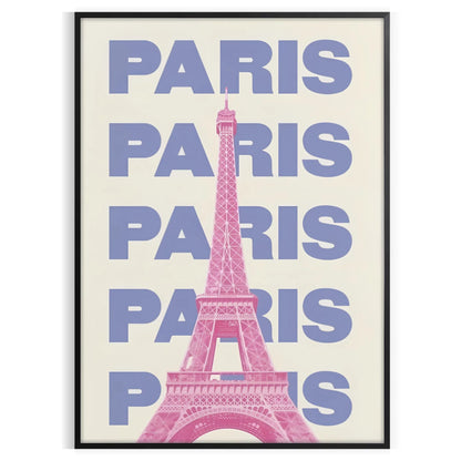 space stunning Paris poster lush green crisp white hues captivating artwork essence home ideal gift wall art print decor enthusiast sizes A4 cm A0