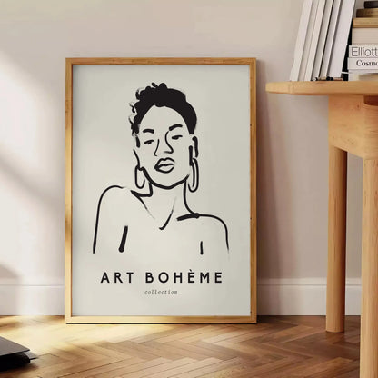 elegance Woman Boho Poster perfect soulful charm space captivating wall art piece ideal gift unique blend style inspiration size A4 cm A0