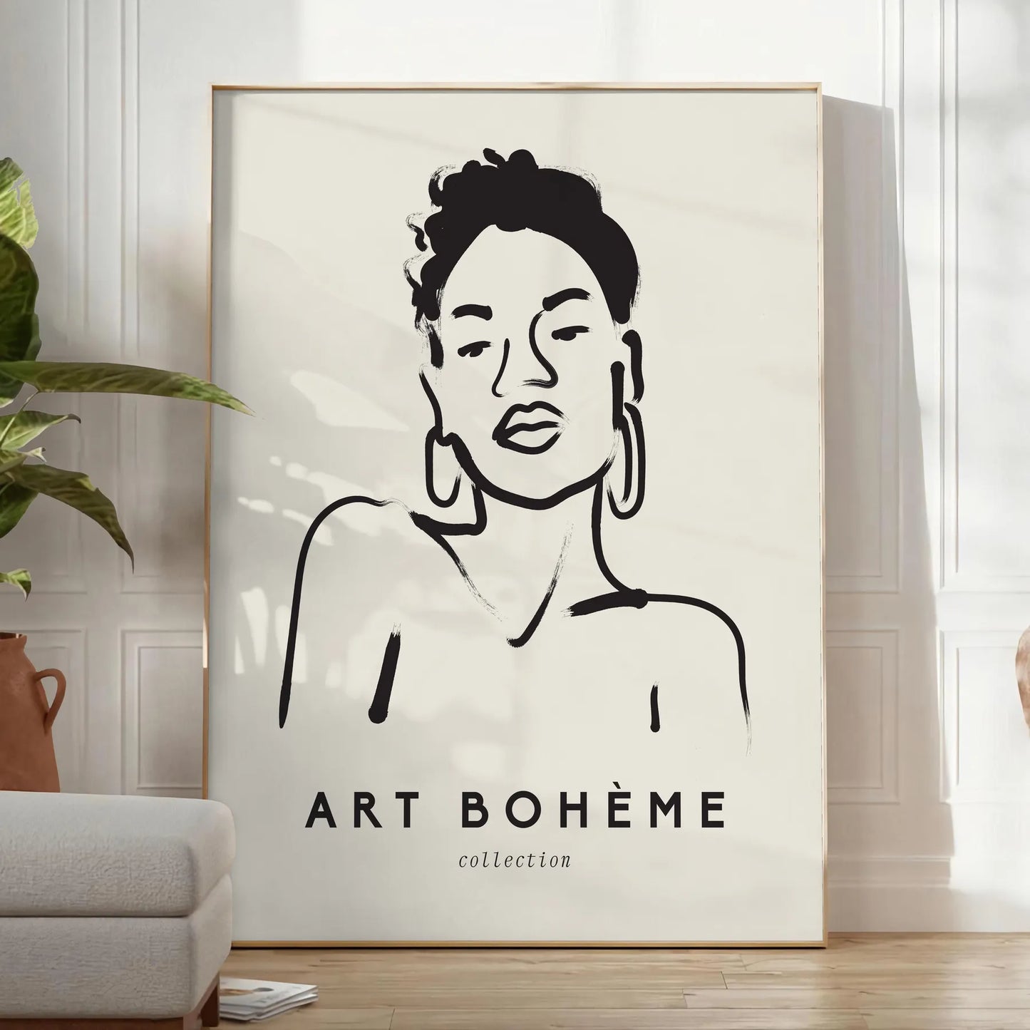 elegance Woman Boho Poster perfect soulful charm space captivating wall art piece ideal gift unique blend style inspiration size A4 cm A0